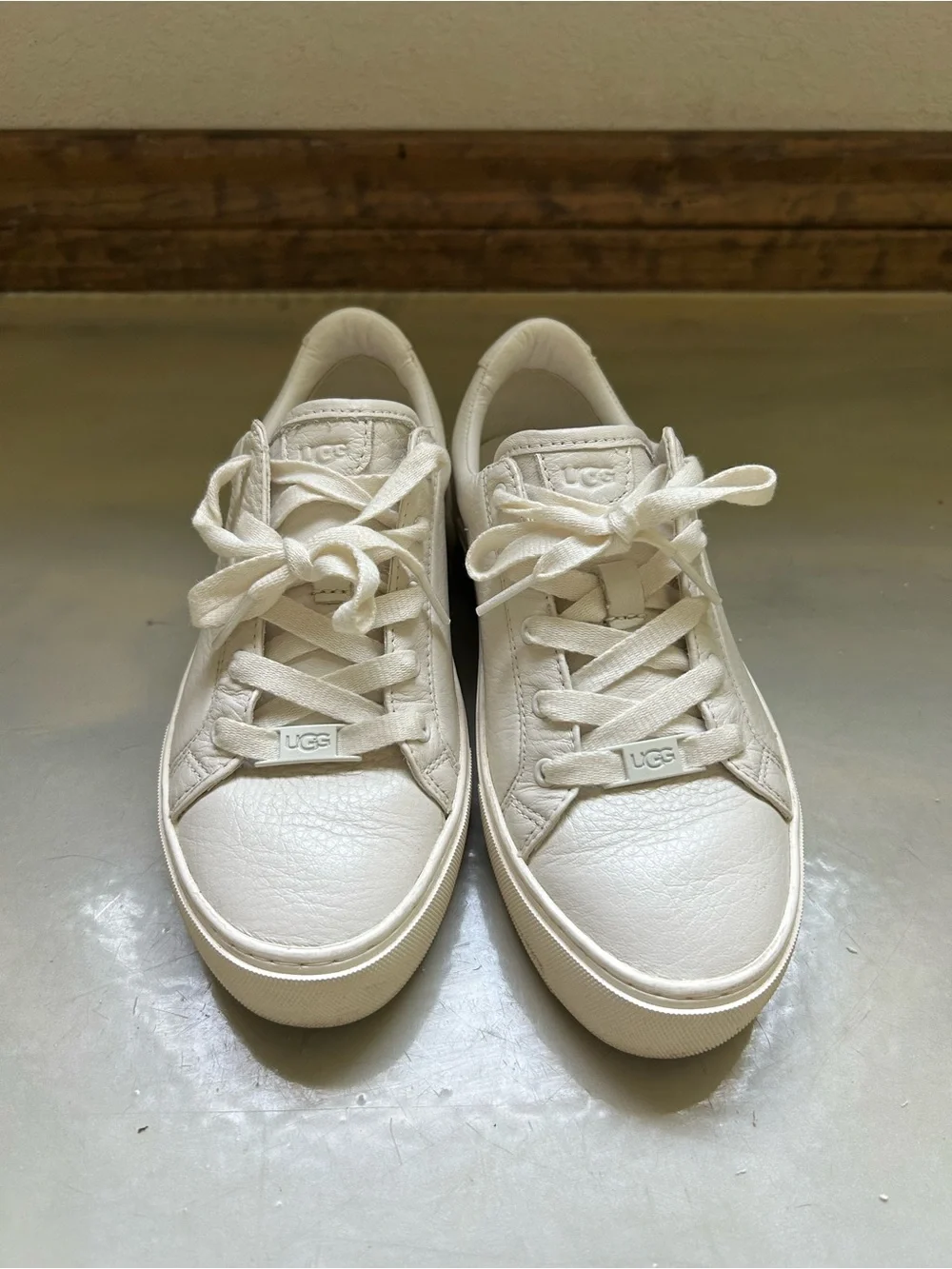 UGG Women's White Low-Top Leather Sneakers
